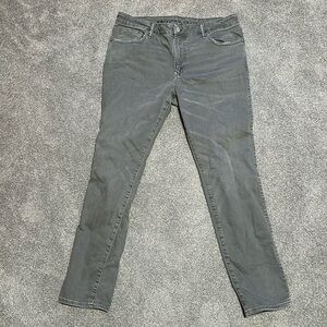 Worn, Faded Washed Grey American Eagle Ne(x)t Level Flex Jeans